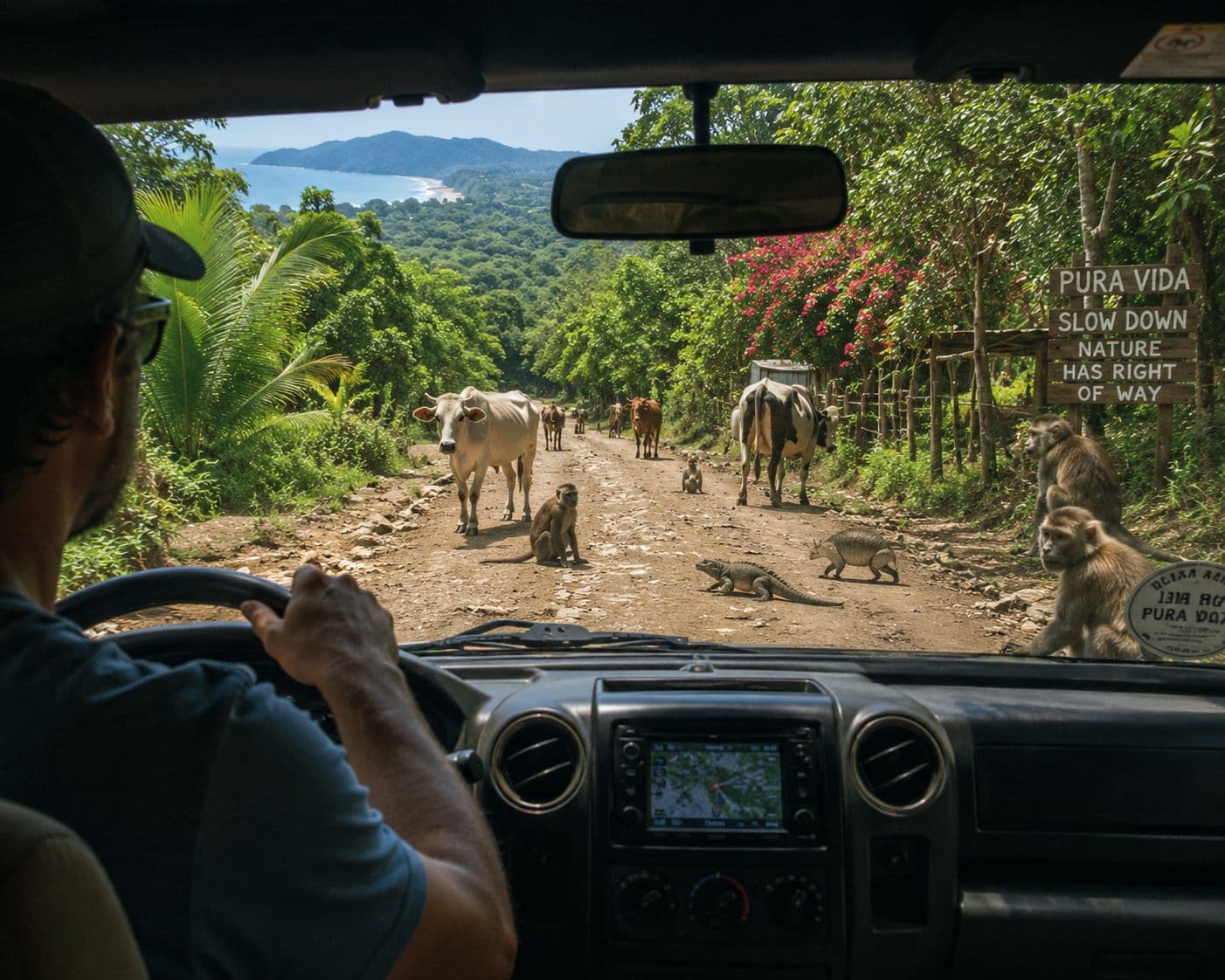 Map and route planning for driving in Costa Rica
