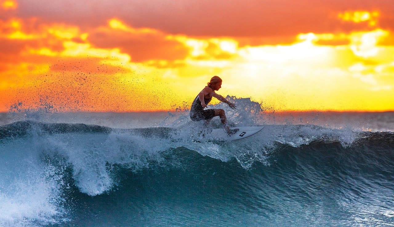 Bright surf and coastline at Playa Grande in Guanacaste, Costa Rica