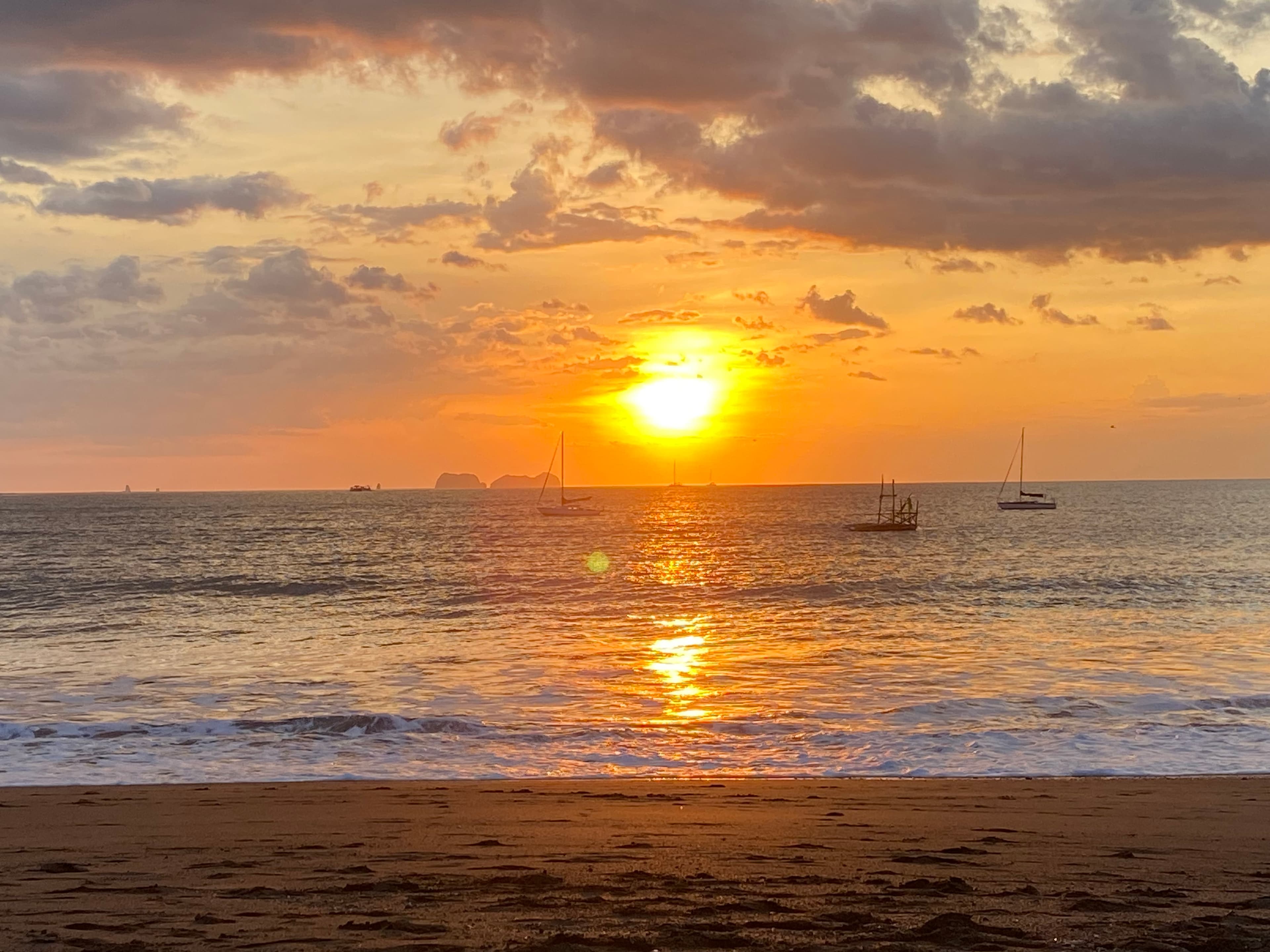 Sunset over Potrero Bay Costa Rica