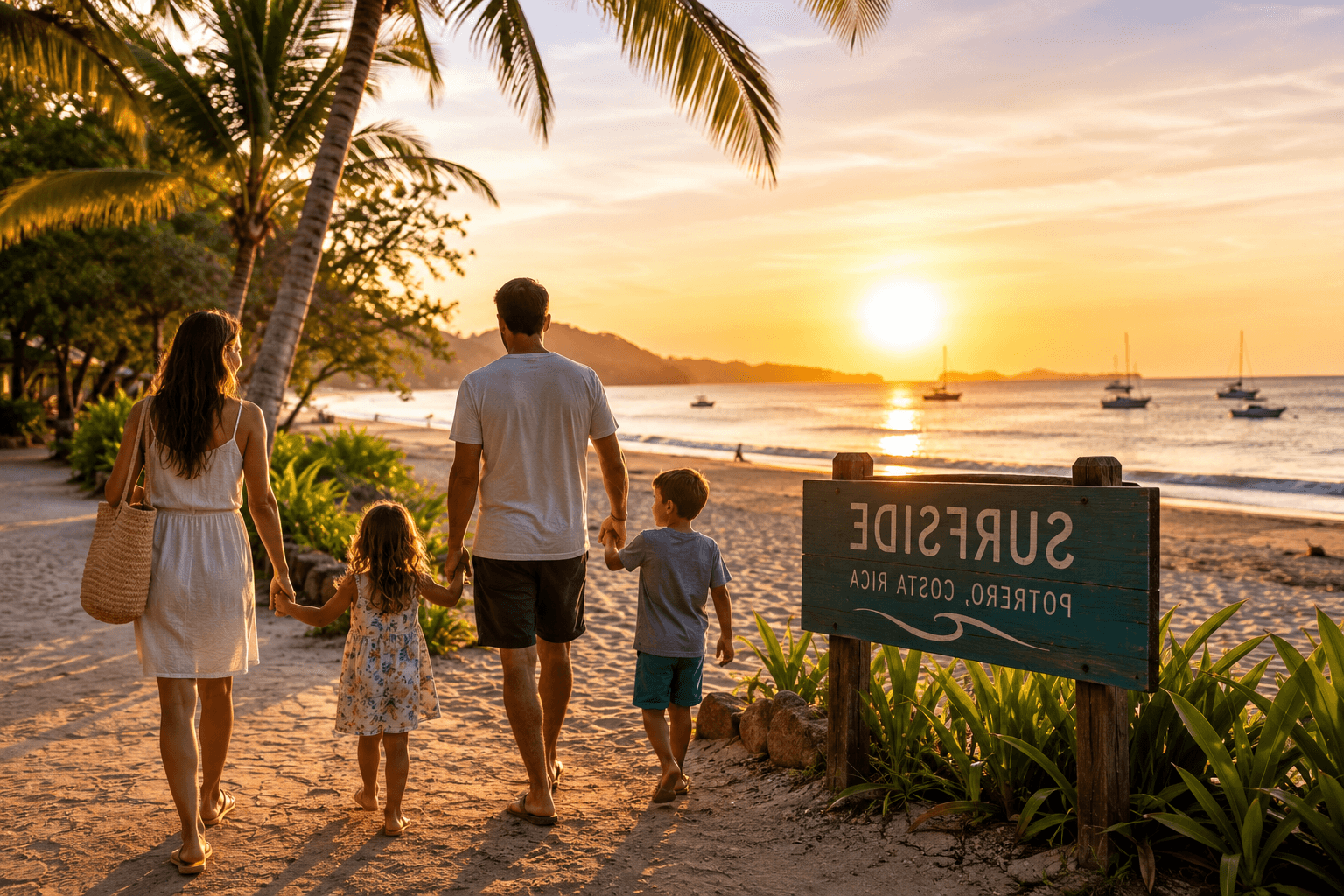 Family enjoying life in Surfside Guanacaste Costa Rica