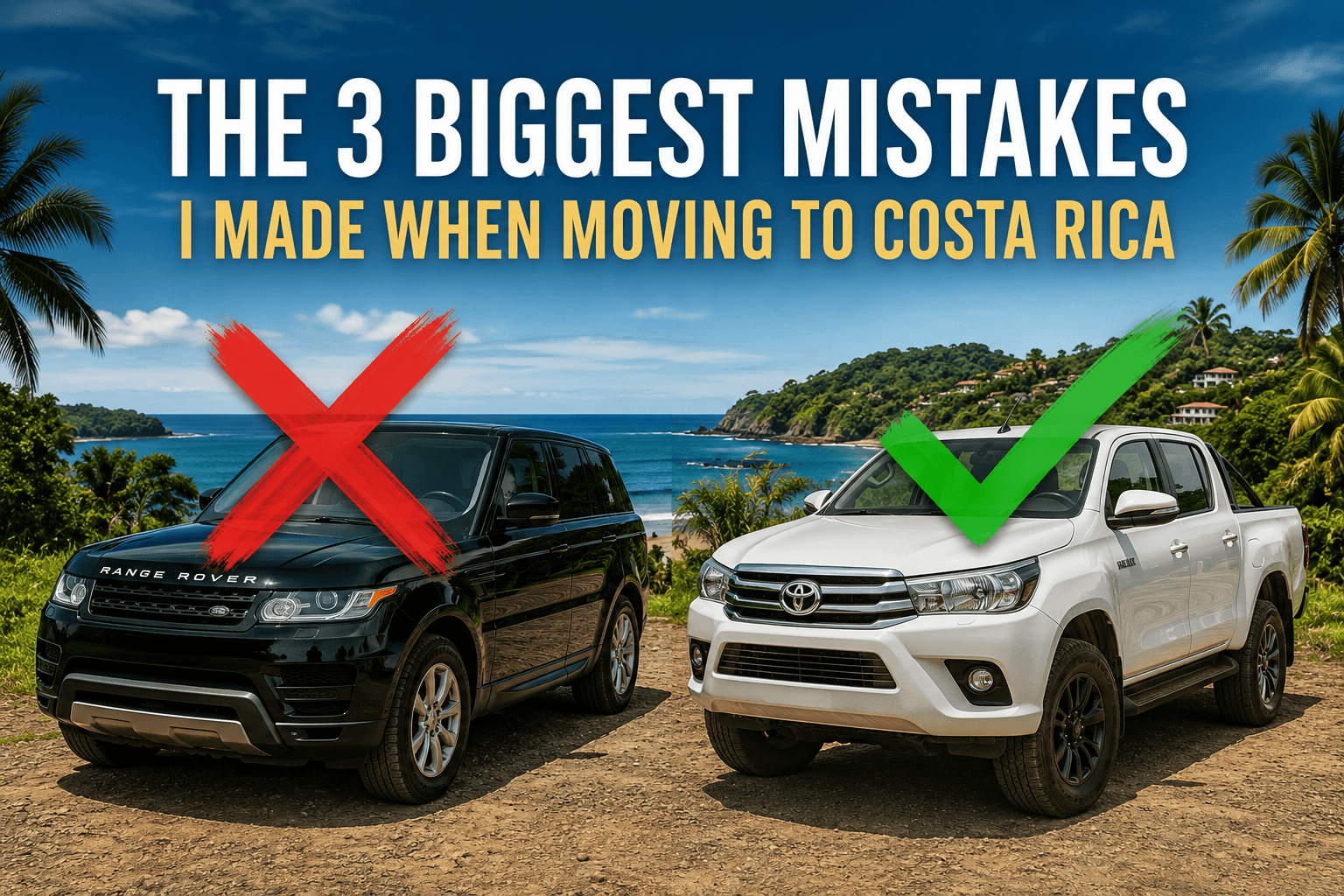 Vehicles on Costa Rica roads and relocation mistakes to avoid