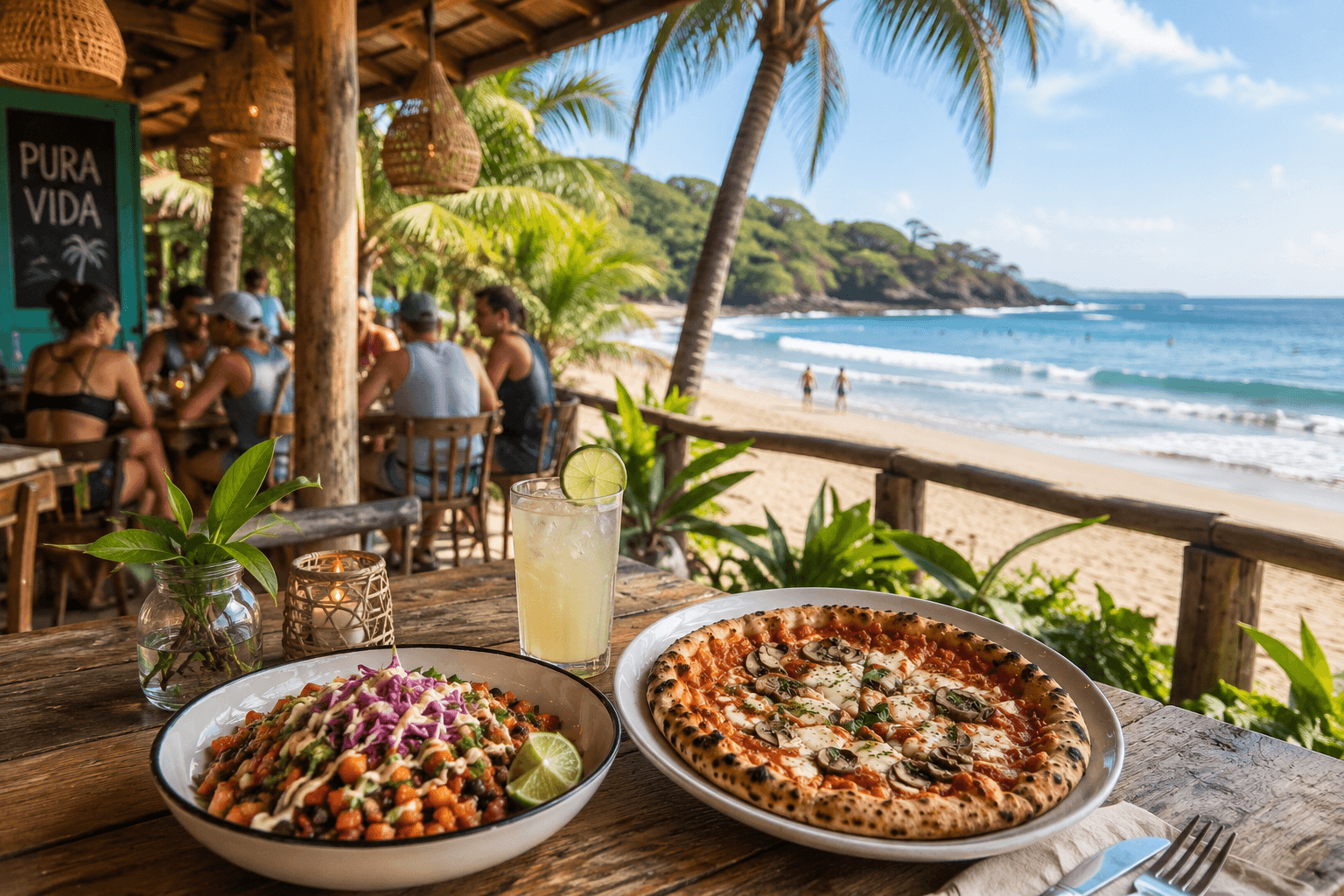 Hidden gem restaurant atmosphere in Tamarindo Costa Rica