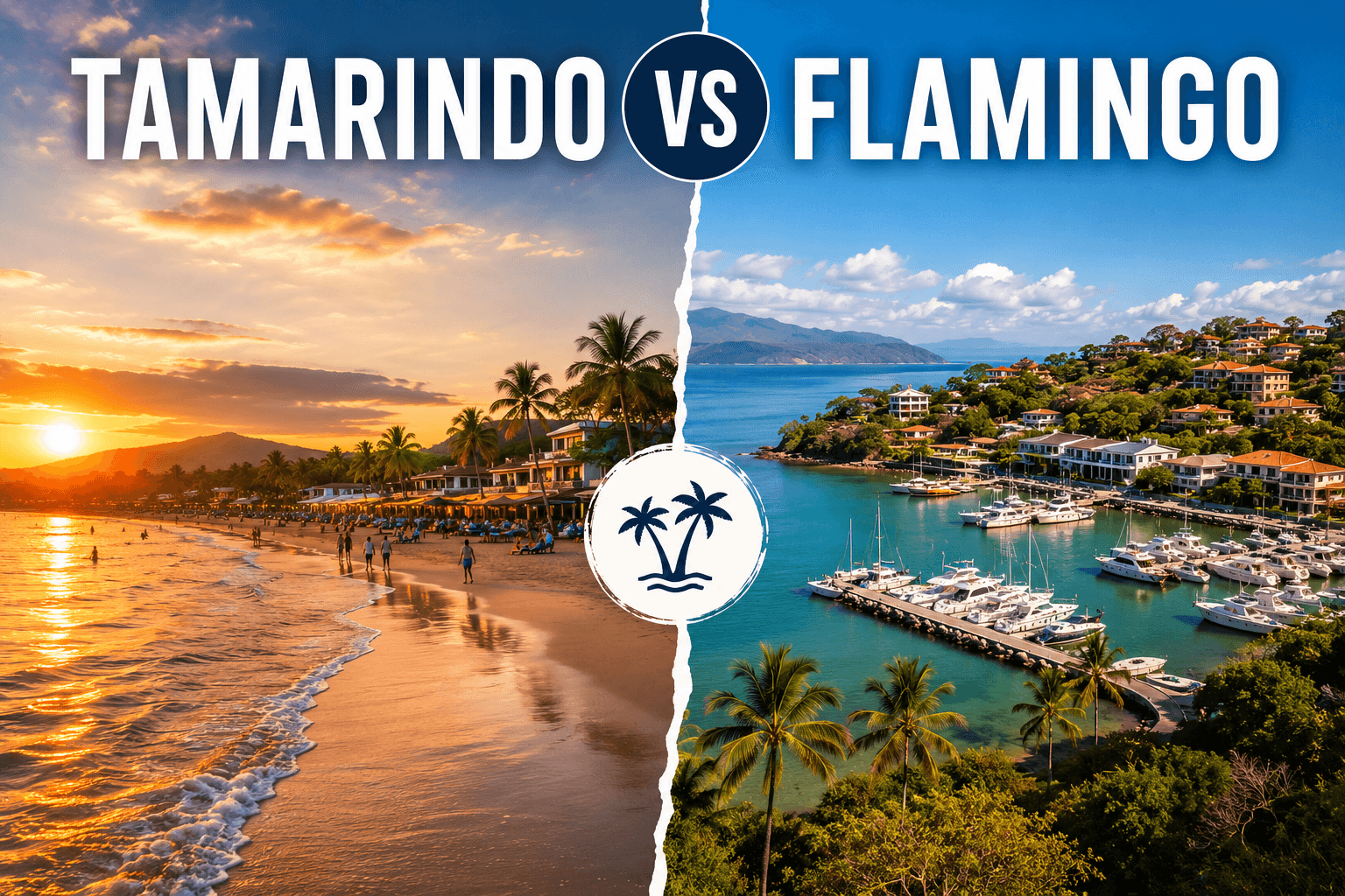 Tamarindo and Flamingo beach towns in Guanacaste Costa Rica